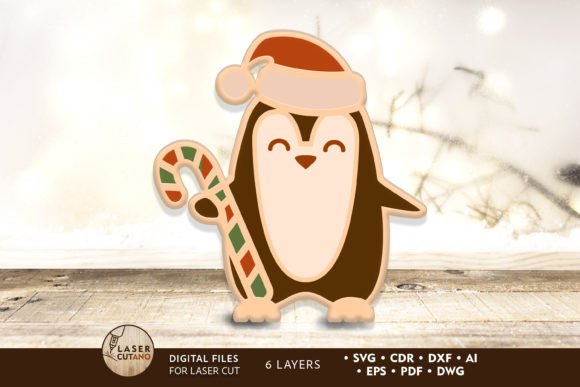 Download PENGUIN CHRISTMAS Multilayer Cut Files - Christmas Collection
