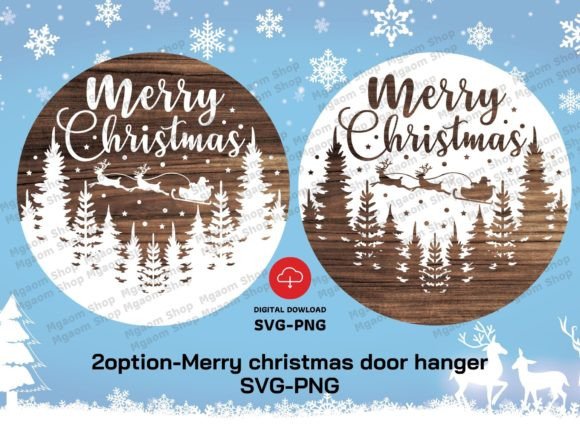 Download Merry Christmas Door Hanger SVG-PNG File - Christmas Collection