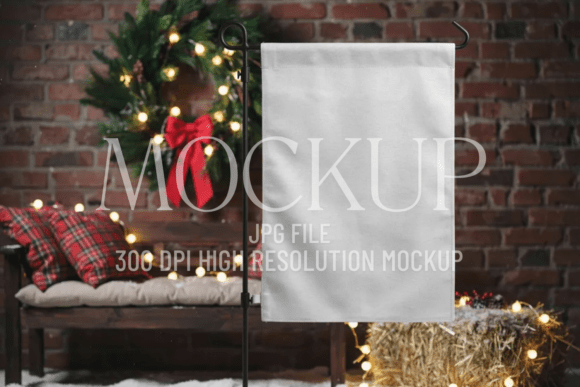 Download Country Christmas Garden Flag Mockup - Christmas Collection