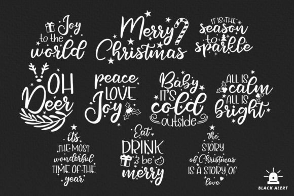 Download Christmas Quotes Bundle Set 10 Design - Christmas Collection