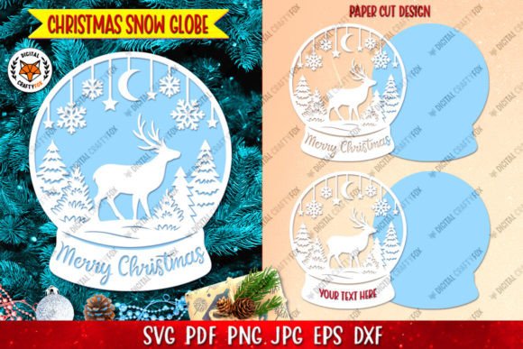 Download Christmas Deer Snow Globe SVG - Christmas Collection