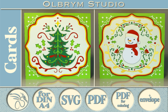 Download Christmas Tree Snowman Gift Card SVG - Christmas Collection