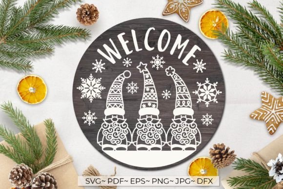 Download Welcome Christmas Door Sign Svg - Christmas Collection