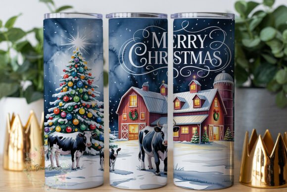Download Festive Farm Christmas 20oz Tumbler Wrap - Christmas Collection