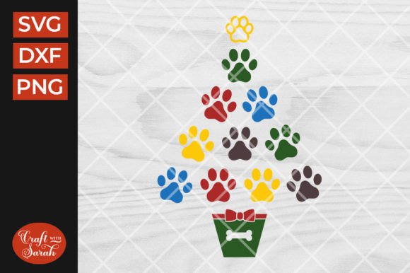 Download Paw Print Christmas Tree SVG - Christmas Collection