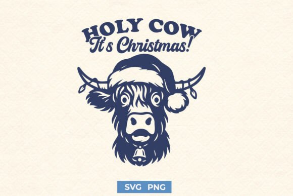Download Holy Cow It’s Christmas Highland Cow SVG - Christmas Collection