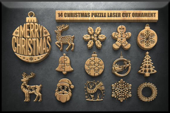 Download Christmas Puzzle Ornaments - Christmas Collection