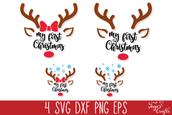 Download My First Christmas Reindeer SVG Pack - Christmas Collection