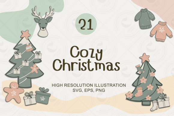 Download Cute and Cozy Christmas Illustrations - Christmas Collection