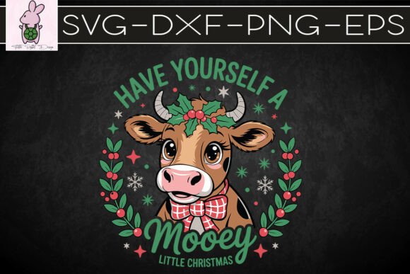 Download Mooey Christmas: Festive Cow Holiday SVG - Christmas Collection