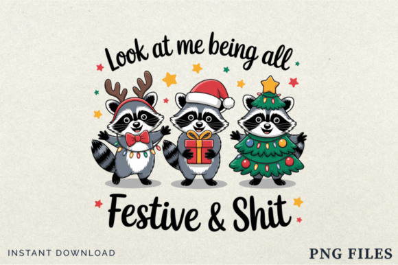 Download Funny Christmas Sarcastic Raccoon Png, C - Christmas Collection
