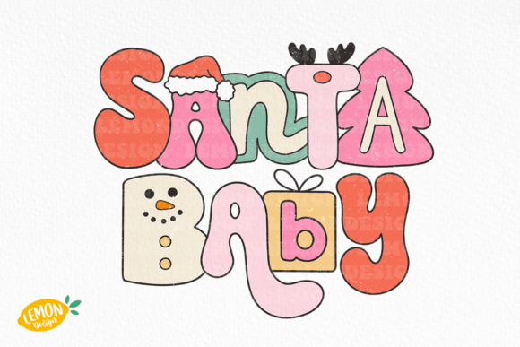 Download Retro Christmas Quote Santa Baby SVG - Christmas Collection