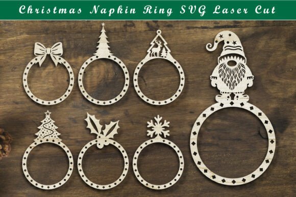 Download Christmas Napkin Ring SVG Laser Cut - Christmas Collection
