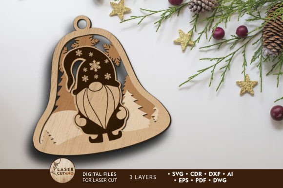 Download Christmas Tree Decor Ornament, Wood Cut - Christmas Collection