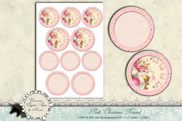 Download Vintage Christmas Santa Rounds - Christmas Collection