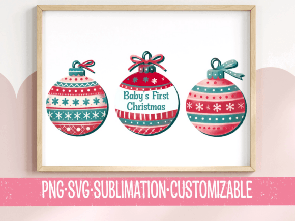 Download Baby's First Christmas Ornament SVG PNG - Christmas Collection