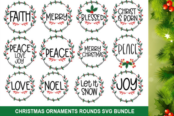 Download Christmas Ornaments Rounds Bundle - Christmas Collection