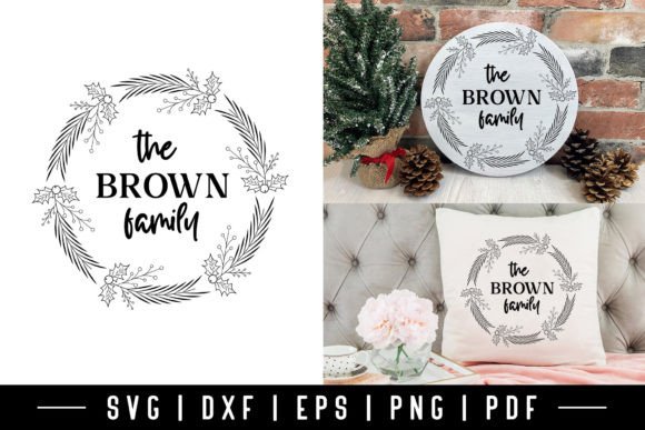 Download Christmas Wreath Family Monogram SVG - Christmas Collection