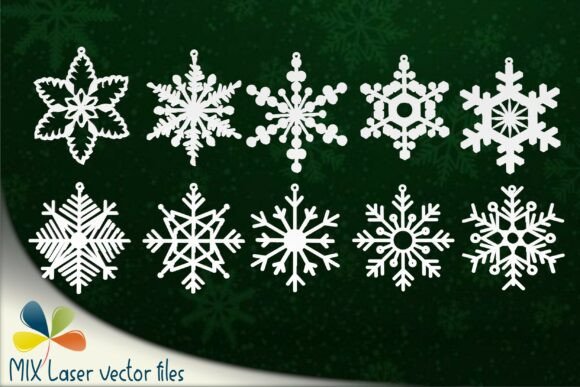 Download Christmas Snowflake Ornaments Laser File - Christmas Collection