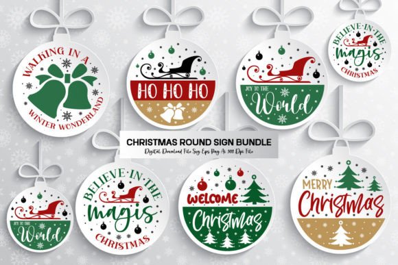 Download Christmas Round Sign Bundle - Christmas Collection