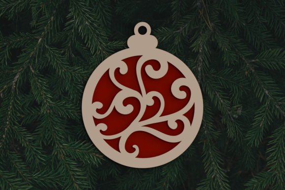 Download Layered Christmas Bauble with Branch SVG - Christmas Collection