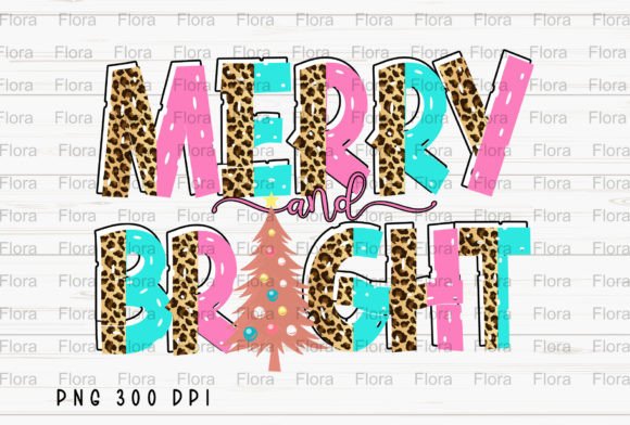 Download Merry and Bright Leopard Christmas PNG - Christmas Collection
