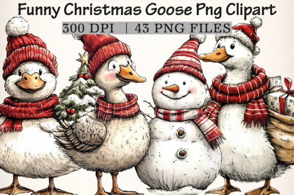 Download Funny Christmas Goose Png Clipart - Christmas Collection