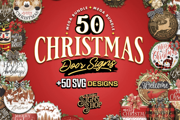 Download Christmas Holiday Rounds Signs Bundle - Christmas Collection