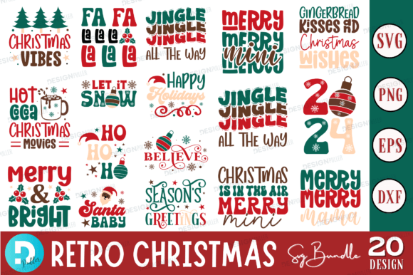 Download Retro Christmas SVG Bundle - Retro christmas svg Collection