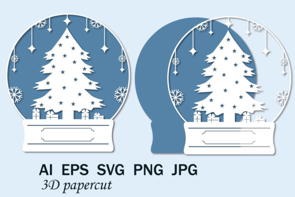 Download Snow Globe Christmas Tree SVG - Christmas Collection