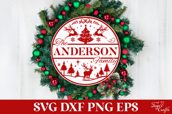 Download Christmas Family Name Sign SVG - Christmas Collection