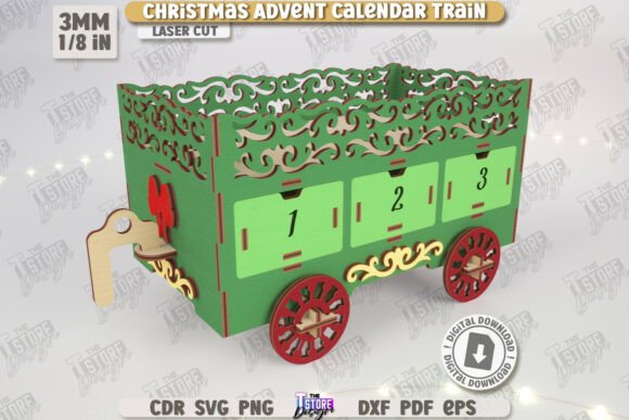 Download Festive Christmas Train Advent Calendar - Christmas Collection