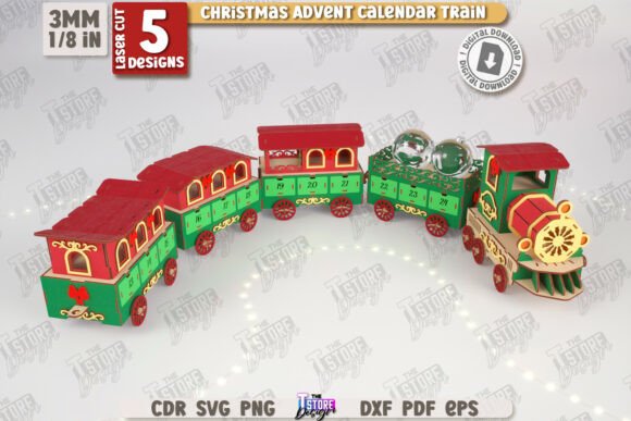 Download Christmas Train Advent Calendar | CNC - Christmas Collection