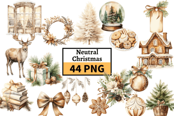 Download Cozy Natural Christmas Illustrations PNG - Christmas Collection
