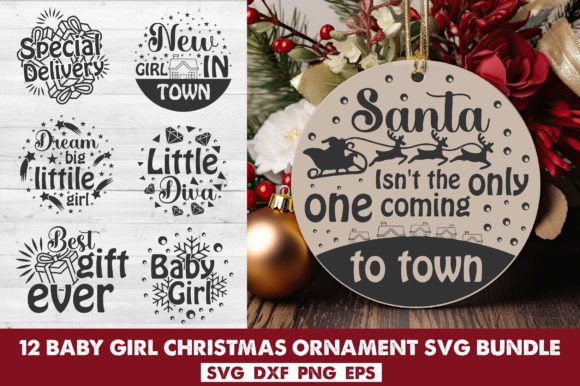 Download Baby Girl Christmas Ornament Svg Bundle - Christmas Collection