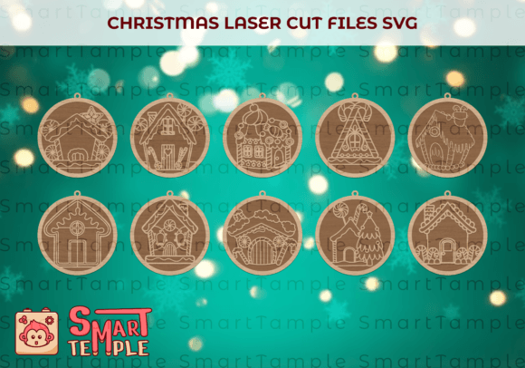 Download Laser Cut Christmas Tree Decorations Set - Christmas Collection