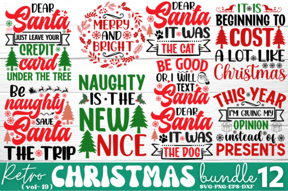 Download Retro Christmas SVG Bundle - Retro christmas svg Collection