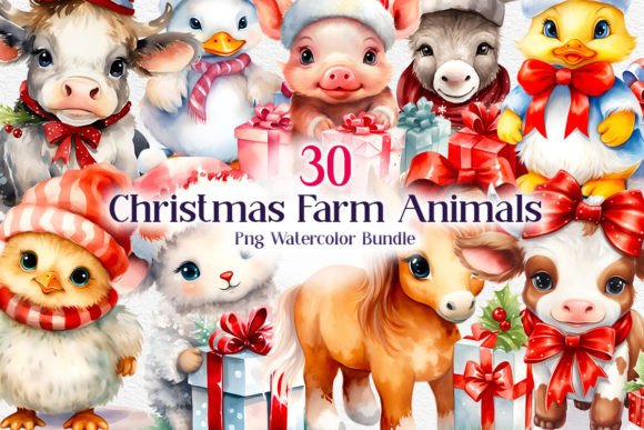 Download Christmas Farm Animals Sublimation PNG - Christmas Collection