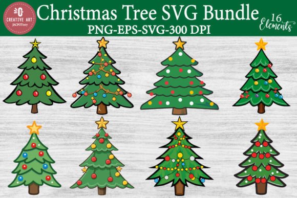 Download 16 Christmas Tree SVG Bundle - Christmas Collection