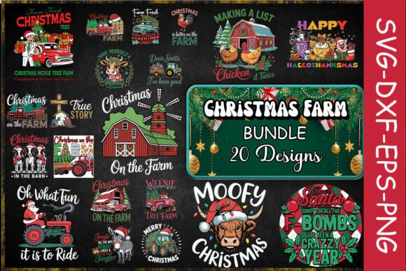 Download Christmas Farm SVG Bundle - Christmas Collection