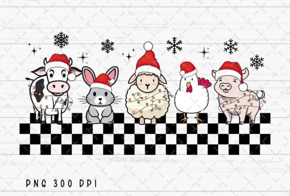 Download Christmas Farm Animals Cow Animal Lover - Christmas Collection