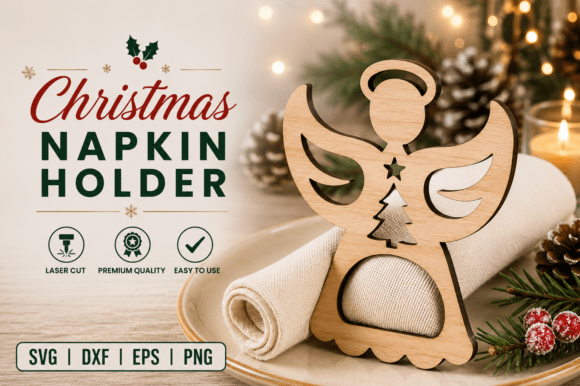 Download Angel Tree Napkin Holder SVG - Holder Collection