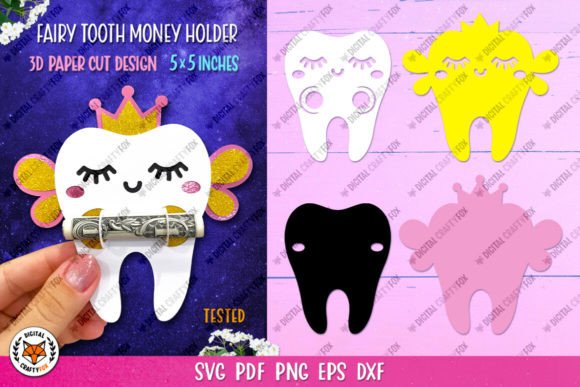 Download Tooth Fairy Money Card Holder SVG - Holder Collection
