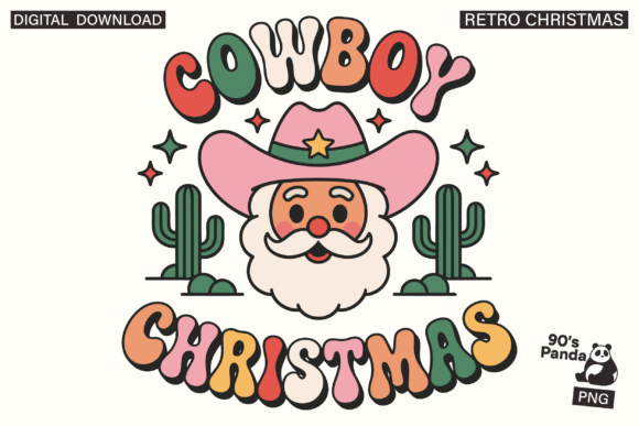 Download Retro Christmas Western Design PNG - Christmas Collection