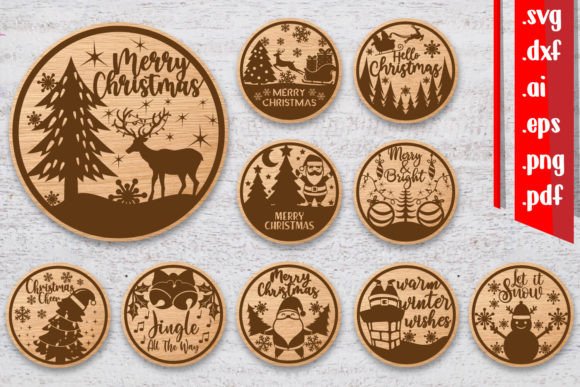 Download Christmas Round Sign Bundle - Christmas Collection