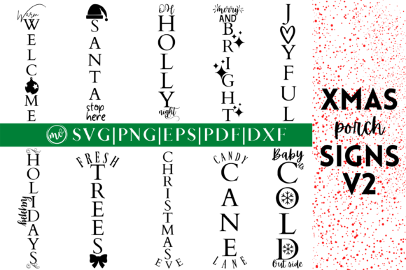Download Christmas Porch Sign SVGs Bundle - V2 - Christmas Collection