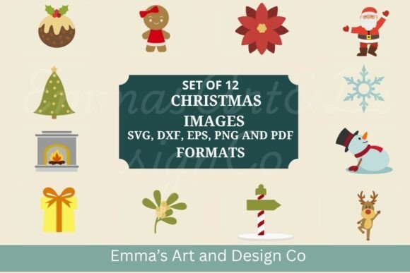 Download 12 Christmas SVG, Vector Bundle - Christmas Collection