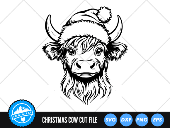 Download Christmas Cow SVG | Festive Cow Cut File - Christmas Collection