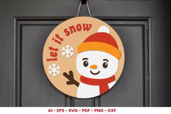 Download Christmas Round Sign Laser Cut SVG - Christmas Collection