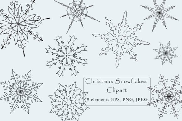 Download Christmas Snowflakes Clipart, Eps, Png - Christmas Collection